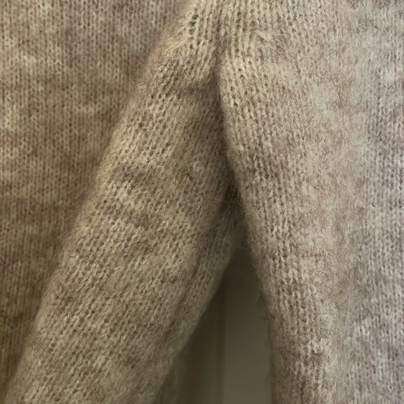 Sezane - Polly Sweater Dress Mottled Beige Tan - Size Medium - Picture 6 of 10